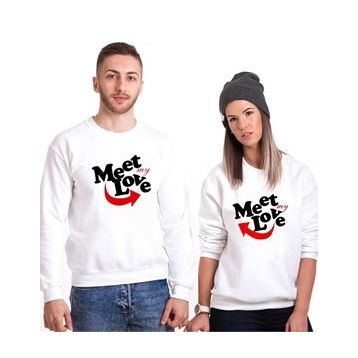 Tshirthane Meet My Love 2'li Sevgili Sweatshirt