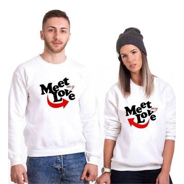 Tshirthane Meet My Love 2'li Sevgili Sweatshirt