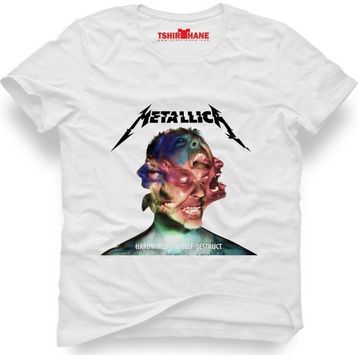 Tshirthane Metallica Album Hardwired To Self Destruct Beyaz Erkek T-shirt