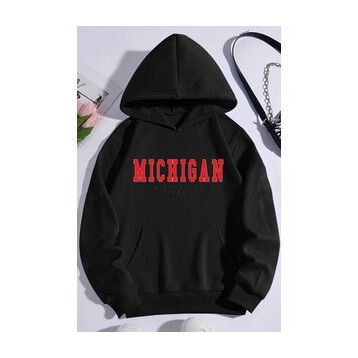 Tshirthane Michigan Baskılı Unisex Sweatshirt