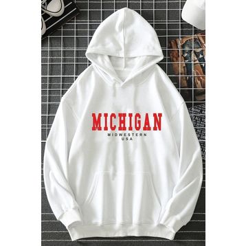 Tshirthane Michigan Baskılı Unisex Sweatshirt