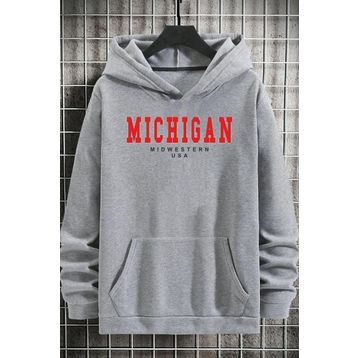 Tshirthane Michigan Baskılı Unisex Sweatshirt