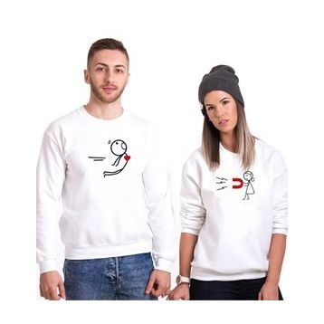 Tshirthane Mıknatıs 2'li Sevgili Sweatshirt