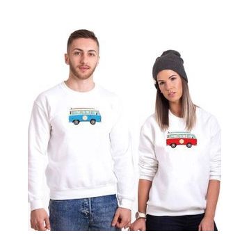 Tshirthane Minibüs T1 2'li Sevgili Sweatshirt