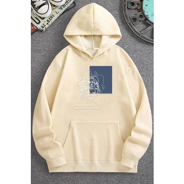 Tshirthane Minimal line drawing Baskılı Unisex Sweatshirt