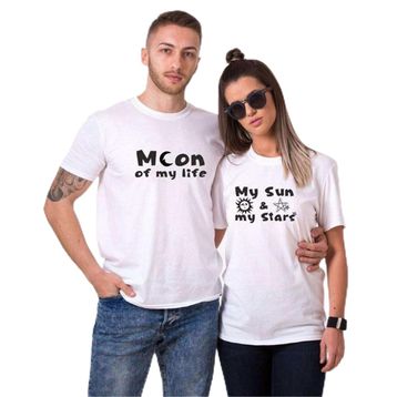 Tshirthane Moon My Sun 2'li Sevgili T-shirt