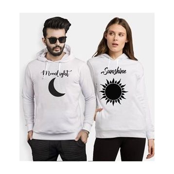 Tshirthane Moonlight Sunshine 2'li Sevgili Sweatshirt