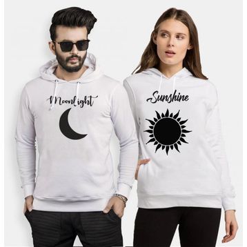 Tshirthane Moonlight Sunshine 2'li Sevgili Sweatshirt