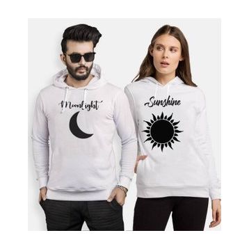 Tshirthane Moonlight Sunshine 2'li Sevgili Sweatshirt