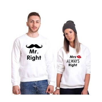 Tshirthane Mr. Mrs. Fare 2'li Sevgili Sweatshirt