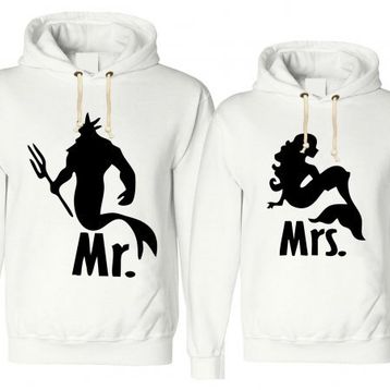 Tshirthane Mr. Mrs. Poseidon 2'li Sevgili Sweatshirt