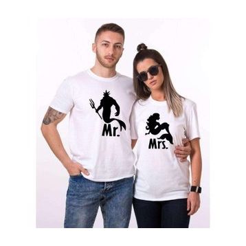 Tshirthane Mr. Mrs. Poseidon 2'li Sevgili T-shirt