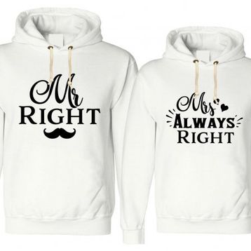 Tshirthane Mr Right 2'li Sevgili Sweatshirt