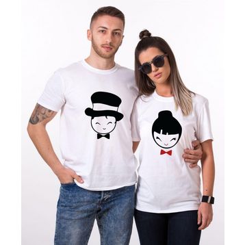 Tshirthane Mutlu Çift 2'li Sevgili T-shirt