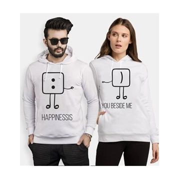 Tshirthane Mutluluk Benim Yanımda 2'li Sevgili Sweatshirt