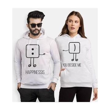 Tshirthane Mutluluk Benim Yanımda 2'li Sevgili Sweatshirt