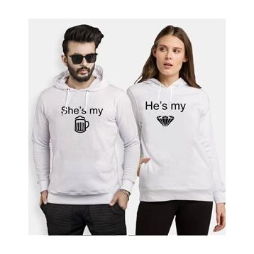 Tshirthane My Beer My Diamond 2'li Sevgili T-shirt
