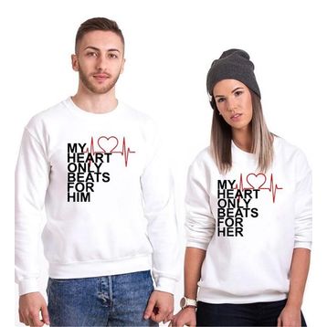 Tshirthane My Heart 2'li Sevgili Sweatshirt