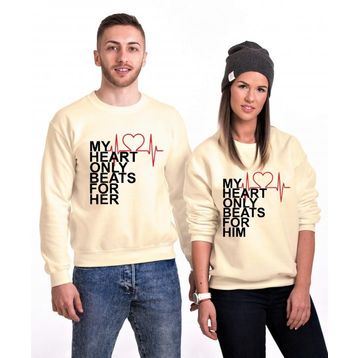 Tshirthane My Heart 2'li Sevgili Sweatshirt