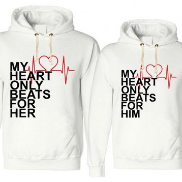 Tshirthane My Heart 2'li Sevgili Sweatshirt