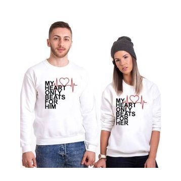 Tshirthane My Heart 2'li Sevgili Sweatshirt