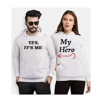 Tshirthane My Hero Yes,ıts Me 2'li Sevgili Sweatshirt