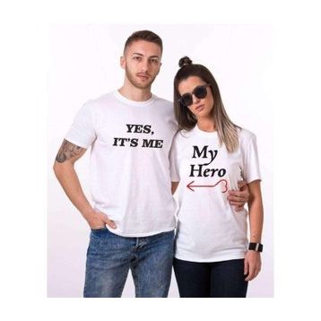 Tshirthane My Hero Yes,ıts Me 2'li Sevgili T-shirt