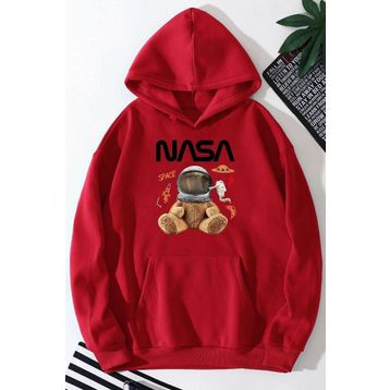 Tshirthane Nasa Bear Baskılı Unisex Sweatshirt