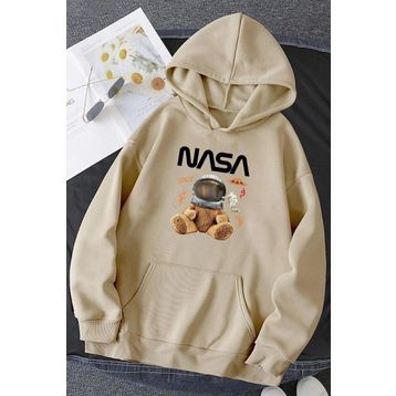 Tshirthane Nasa Bear Baskılı Unisex Sweatshirt