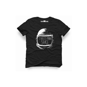Tshirthane Nasa Uzay Astronot Dünya Ay Siyah Erkek Tshirt