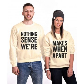 Tshirthane Nothing Sense Were 2'li Sevgili Sweatshirt