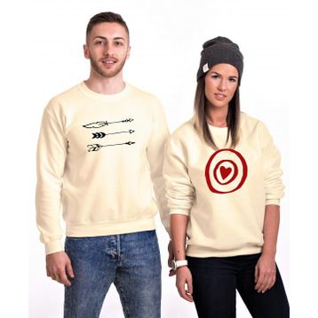 Tshirthane Ok Hedef 12 2'li Sevgili Sweatshirt