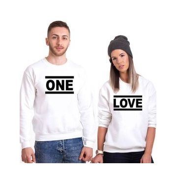 Tshirthane One Love 2'li Sevgili Sweatshirt