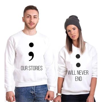 Tshirthane Our Stories Will Never End 2'li Sevgili Sweatshirt