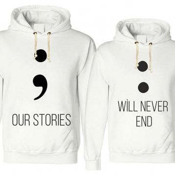 Tshirthane Our Stories Will Never End 2'li Sevgili Sweatshirt