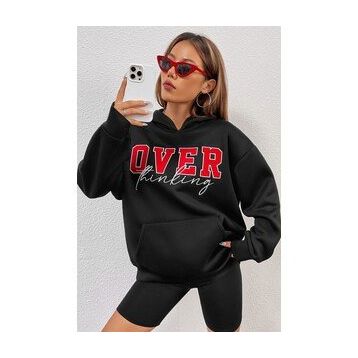 Tshirthane Over Thinking Baskılı Unisex Sweatshirt