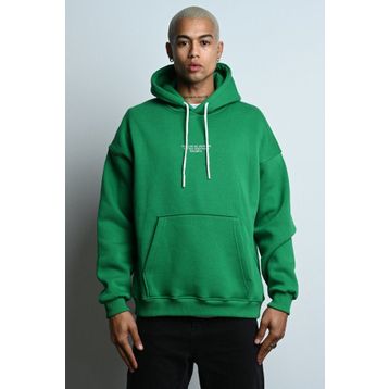 Tshirthane Oversize Kapşonlu Kanguru Cepli İçi Polarlı 3 İplik Erkek Sweatshirt