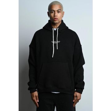 Tshirthane Oversize Kapşonlu Kanguru Cepli İçi Polarlı 3 İplik Erkek Sweatshirt