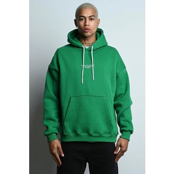 Tshirthane Oversize Kapşonlu Kanguru Cepli İçi Polarlı 3 İplik Erkek Sweatshirt