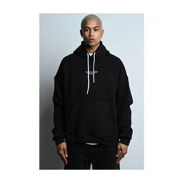 Tshirthane Oversize Kapşonlu Kanguru Cepli İçi Polarlı 3 İplik Erkek Sweatshirt