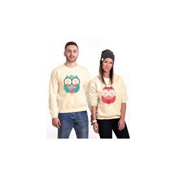 Tshirthane Owl Baykuş 2'li Sevgili Sweatshirt