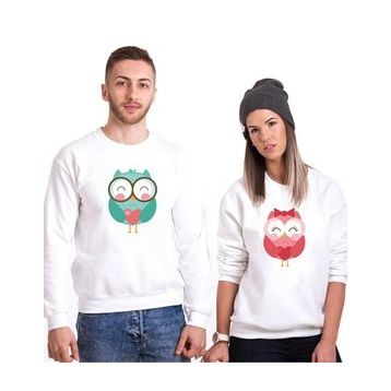 Tshirthane Owl Baykuş 2'li Sevgili Sweatshirt