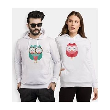 Tshirthane Owl Baykuş 2'li Sevgili Sweatshirt