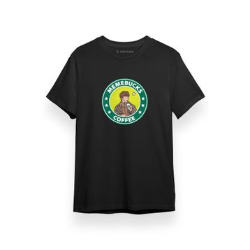 Tshirthane P17196S7587 Monsta X Hyungwon Memebucks Coffee Siyah Kısa Kol Erkek T-shirt
