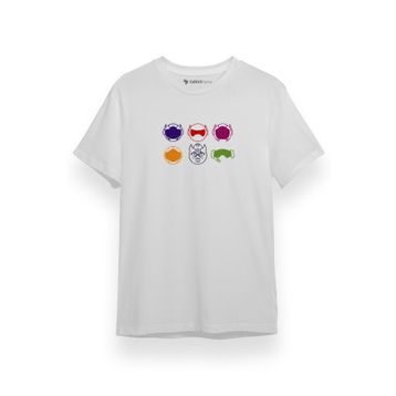 Tshirthane P17537S9713 Big Hero 6 Icons Beyaz Erkek T-shirt
