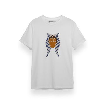 Tshirthane P17547S4768 Ahsoka Tano Head Beyaz Erkek T-shirt