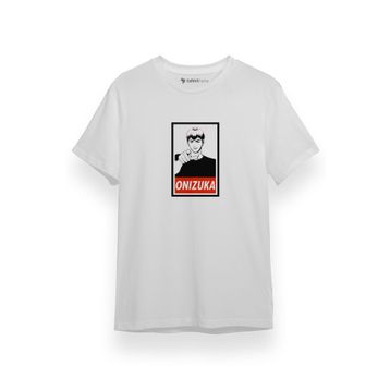 Tshirthane P17726S964 Great Teacher Anime Onizuka Poster Kısa Kol Erkek Beyaz T-shirt