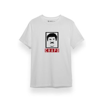 Tshirthane P17747S6434 El Chapo Gangster Swagger Beyaz Erkek T-shirt