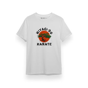 Tshirthane P17774S3076 Cobra Kai Miyagi Do Logo Beyaz Erkek T-shirt