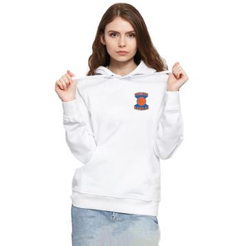 Tshirthane P18776S9659 Dubious Handles Logo 3ip Kapüşonlu Kadın Beyaz Sweatshirt